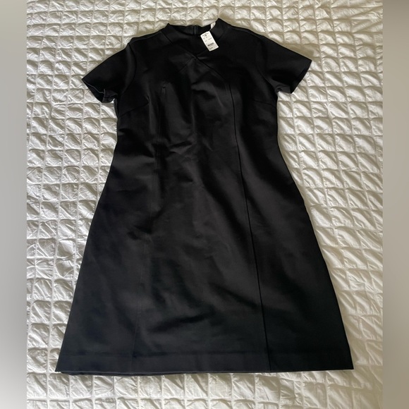 Brooks Brothers black red fleece constructed shift dress - Picture 1 of 9